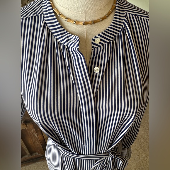Loft Striped Shirt Dress, Size M - Picture 7 of 11